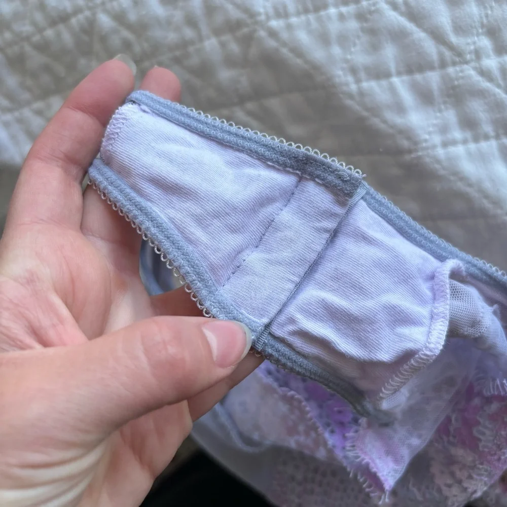 Victoria's Secret Dream Angels Mini Floral Lace Plunge Teddy Bodysuit Lavender